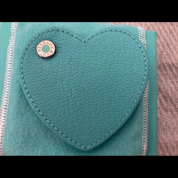 Tiffany & Co Blue Leather Mirror - Picture 2 of 5